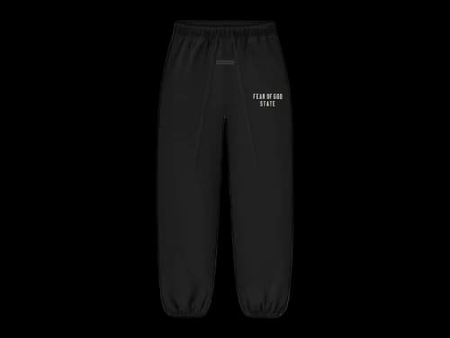 Fear of God Essentials Womens Classic Fleece Sweatpant (FW25) Jet Black