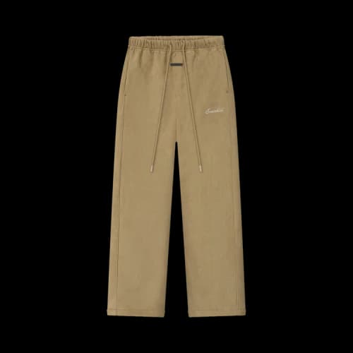 Fear of God Essentials Womens Suede Fleece Signature Relaxed Pant Dune