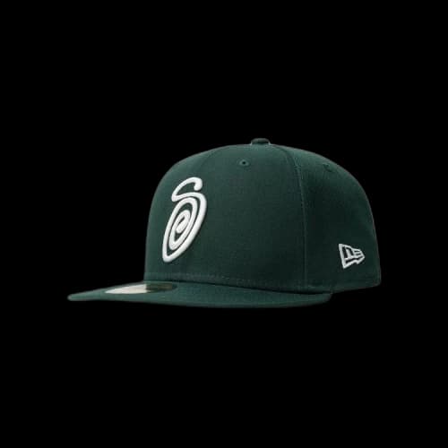 Stussy Curly S 59FIFTY New Era Cap 'Forest Green'