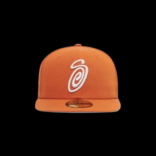 Stussy Curly S 59Fifty New Era Cap Orange