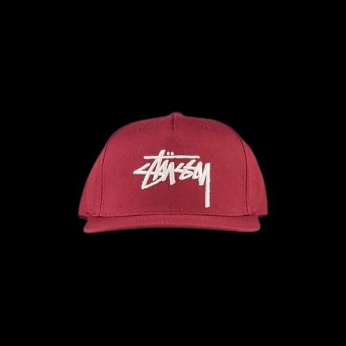 Stussy Big Stock Point Crown Cap Berry