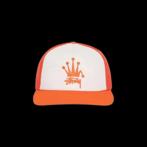 Stussy Crown Stock Trucker Cap 'Orange'