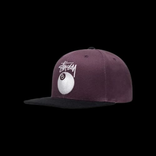 Stussy Twill Stock 8 Ball Cap 'Burgundy'