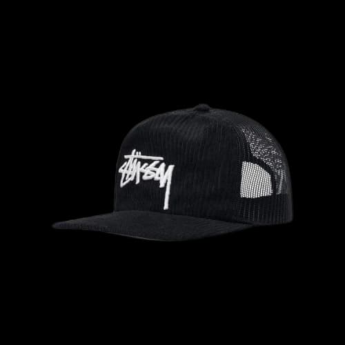 Stussy Corduroy Trucker Cap Black