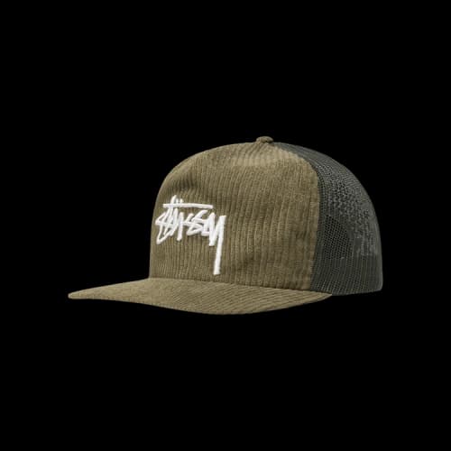 Stussy Corduroy Trucker Cap 'Green'