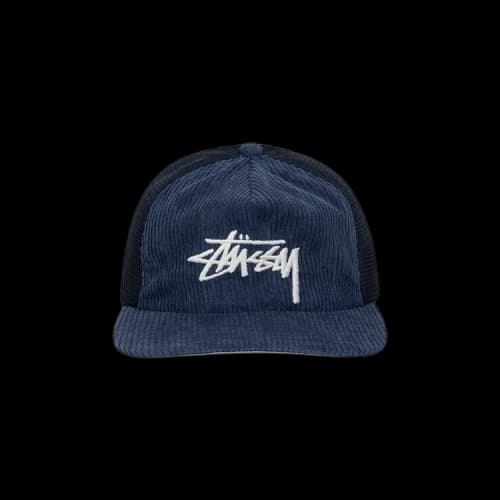 Stussy Corduroy Trucker Cap Navy