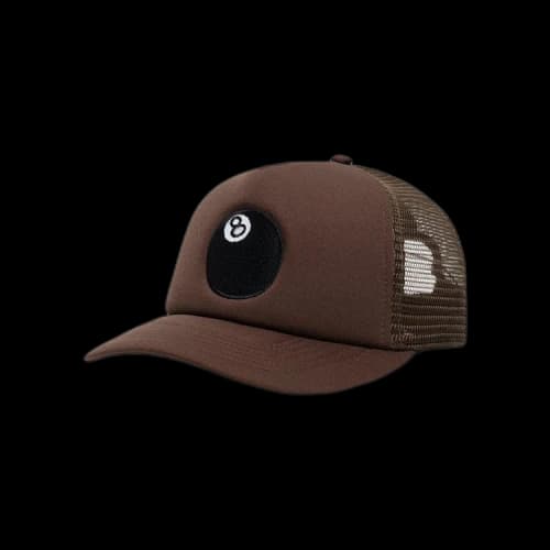 Stussy 8 Ball Trucker Cap Brown
