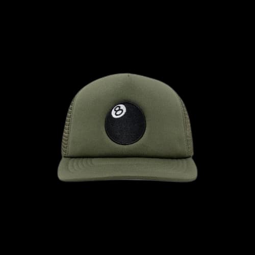Stussy 8 Ball Trucker Cap 'Olive'