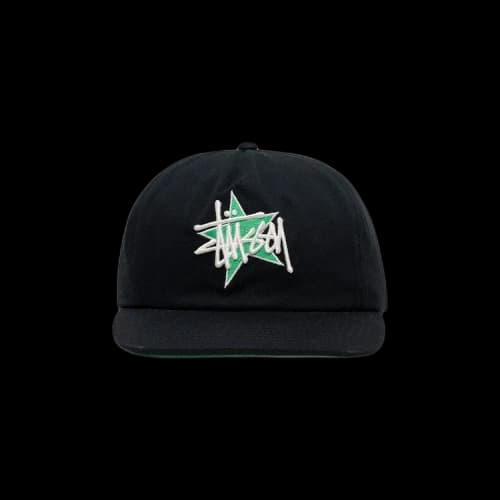 Stussy Mid-Depth Basic Star Strapback 'Black'