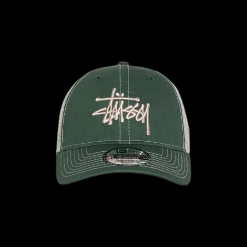 Stussy New Era 9Twenty Basic Trucker Green