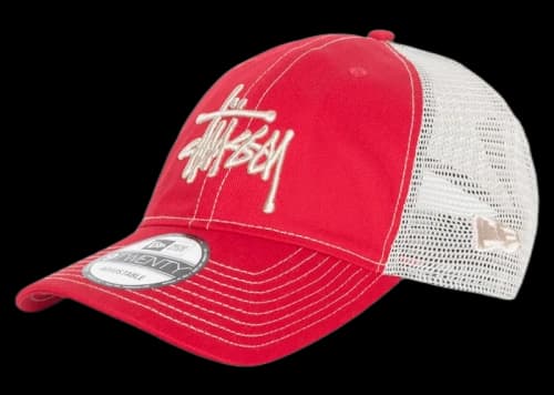 Stussy New Era 9Twenty Basic Trucker Scarlet