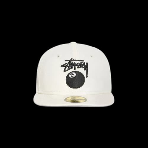 Stussy New Era 59Fifty 8 Ball Stock 'Bone'