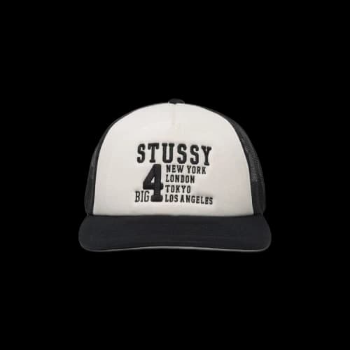 Stussy Trucker Big 4 Snapback 'Black'