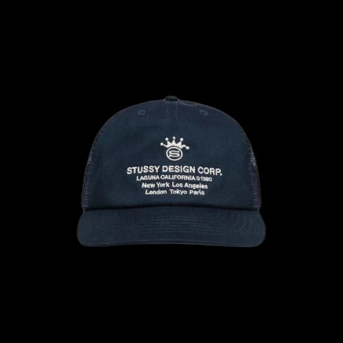 Stussy Low Profile Design Corp Trucker Snapback Navy