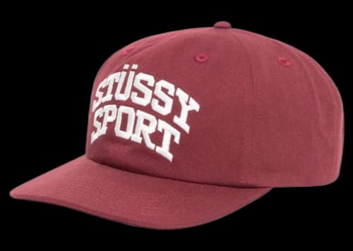 Stussy Mid Depth Sport Snapback Maroon
