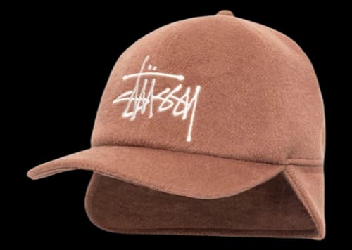 Stussy Ear Flap Wool Cap Brown