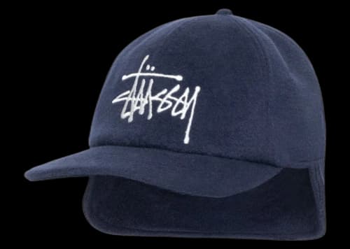 Stussy Ear Flap Wool Cap Navy