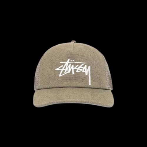 Stussy Mid-Depth Big Stock Mesh Snapback 'Army Green'