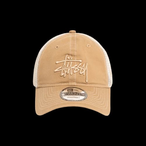 Stussy New Era 9Twenty Tonal Basic Trucker Cap Khaki