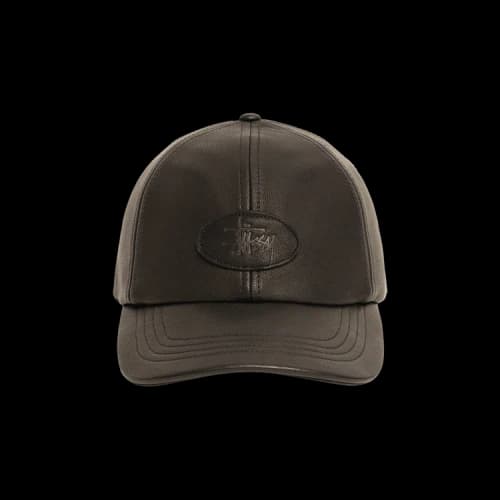 Stussy Low Profile Leather Strapback 'Black'