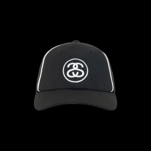 Stussy Low Profile Contrast Piping Snapback Black
