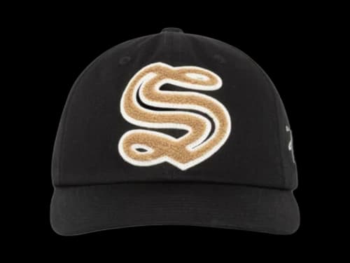 Stussy Mid-Depth Chenille S Cap Black