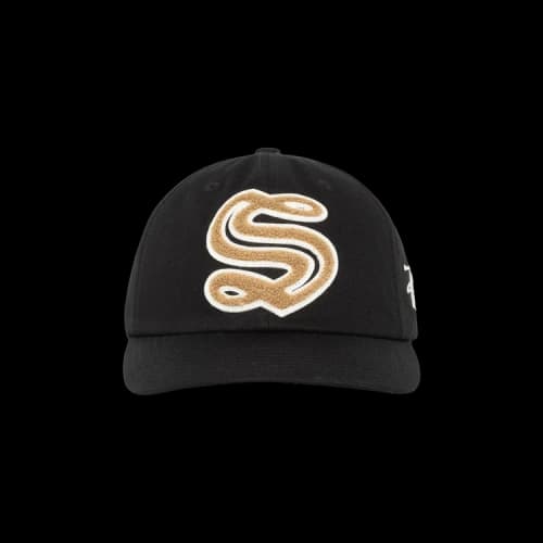 Stussy Mid Depth Chenille S Cap 'Black'