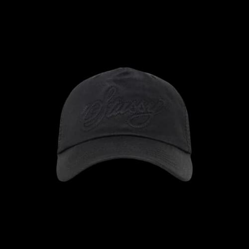 Stussy Cursive Stitch Trucker Hat 'Black'
