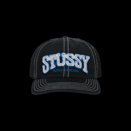 Stussy Burly Threads Trucker Hat Black