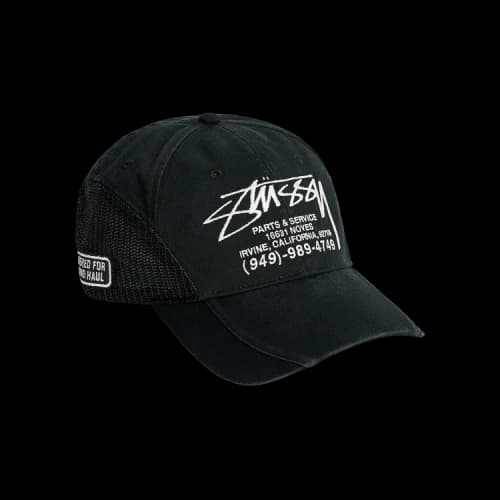 Stussy LP Service Mesh Strapback Cap 'Black'