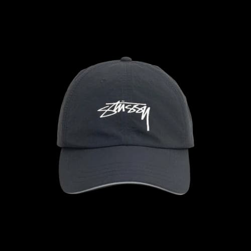 Stussy Smooth Stock Nylon Sport Cap Black