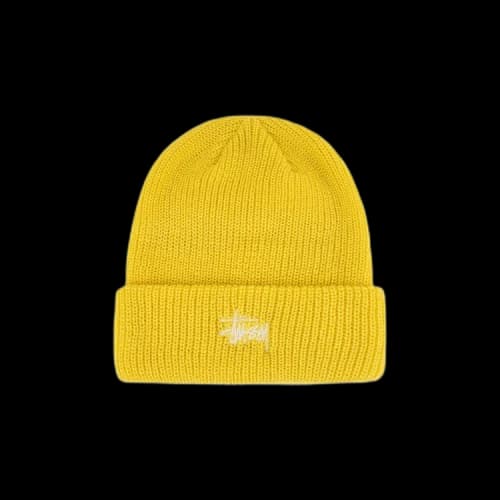 Stussy Basic Cuff Beanie Yellow