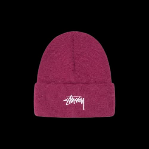 Stussy Stock Cuff Beanie 'Plum'