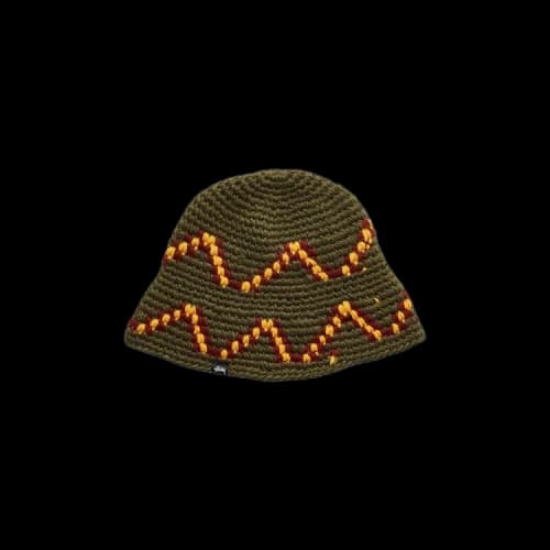 Stussy Giza Knit Bucket Hat 'Olive'