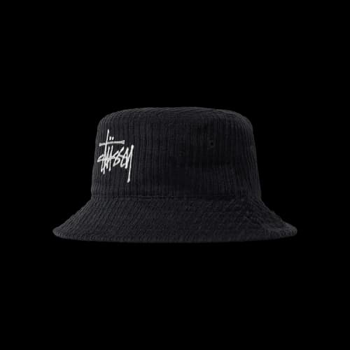 Stussy Corduroy Big Basic Bucket Hat 'Black'