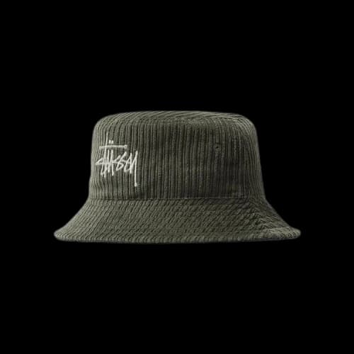 Stussy Corduroy Big Basic Bucket Hat 'Olive'
