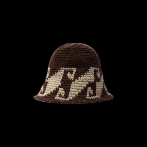 Stussy Waves Knit Bucket Hat 'Brown'