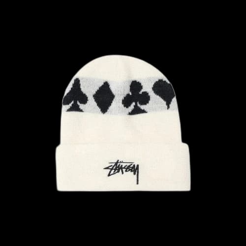 Stussy Full Suit Jacquard Cuff Beanie 'White'