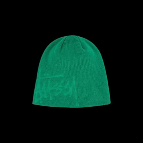 Stussy Debossed Stock Logo Skullcap Beanie Kelly