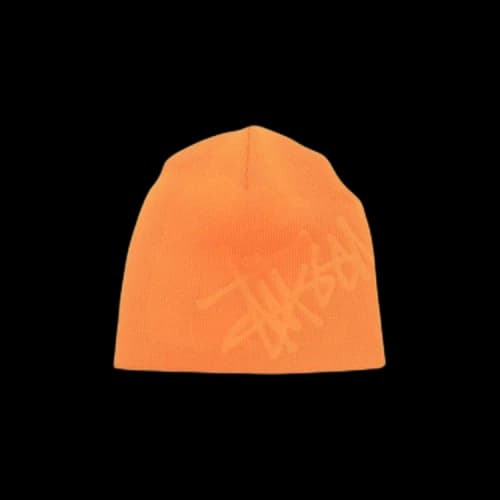 Stussy Debossed Basic Logo Skullcap 'Orange'