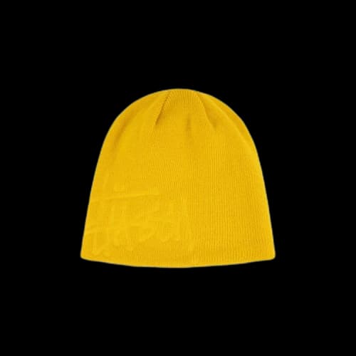 Stussy Debossed Stock Logo Skullcap Beanie 'Yellow'
