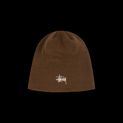 Stussy Basic Skullcap Beanie Brown