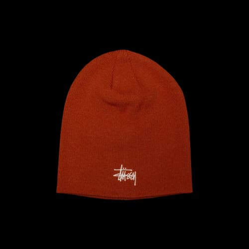 Stussy Basic Skullcap Beanie 'Chili'