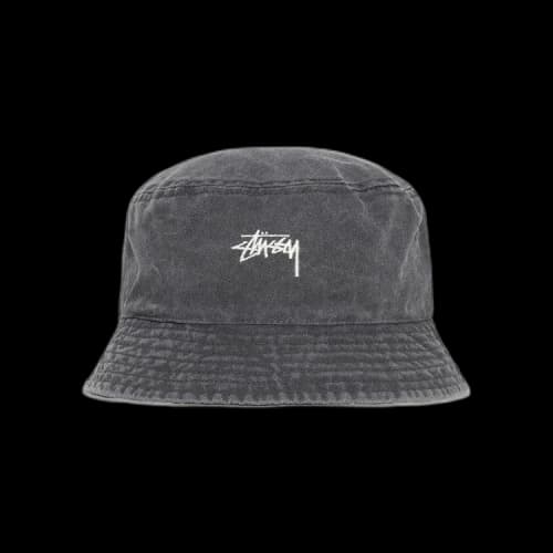 Stussy Washed Stock Bucket Hat 'Black'