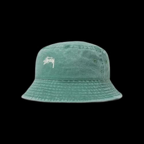 Stussy Washed Stock Bucket Hat 'Green'