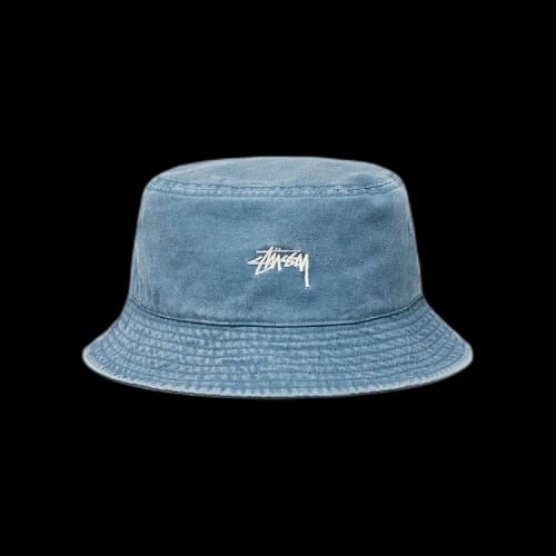 Stussy Washed Stock Bucket Hat 'Laguna Blue'
