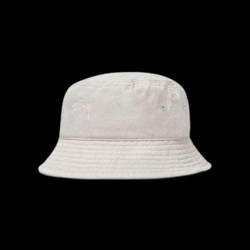 Stussy Washed Stock Bucket Hat 'Stone'