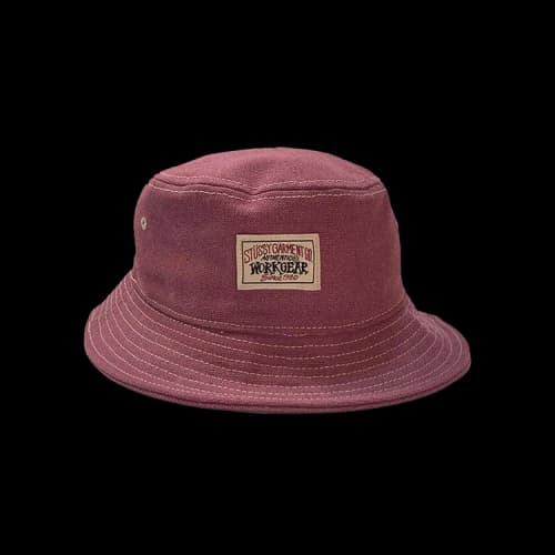 Stussy Canvas Workgear Bucket Hat Berry