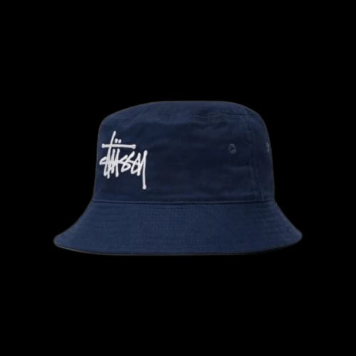 Stussy Brushed Big Basic Bucket Hat 'Navy'