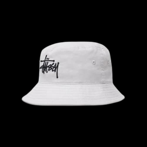 Stussy Brushed Big Basic Bucket Hat 'White'